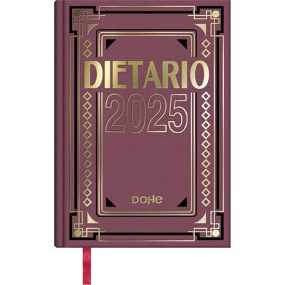 Dohe Agenda 2025 espagnol – 1 jour par page, format 1/4 (15 x 21 cm), couverture rigide, comprend les échéances 2025 et 2026, dates à retenir, planning annuel, résumé du mois – Bordeaux
