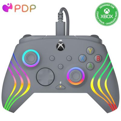 PDP AFTERGLOW XBX WAVE WIRED Controller GREY for Xbox Series X|S, Xbox One, Officially Licensed