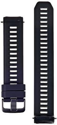 Garmin Uniseks wisselarmband voor volwassenen, 22 mm, siliconen, zwart, onderdelen van roestvrij staal, 22 mm