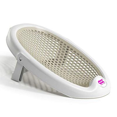 OKBABY Jelly - Transat de Bain Pliant, Doux et Confortable pour le Bain des Nouveaux-nés 0-8 Mois (8 kg) - Gris