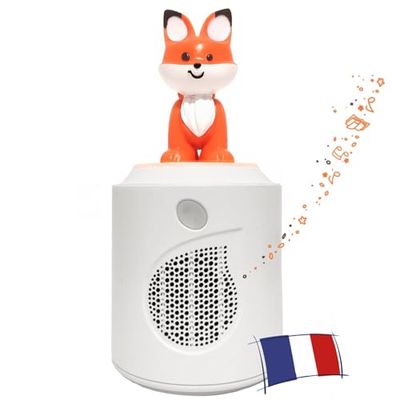 apimuse - La Boite à Muses - Conteuse & Enceinte Nomade pour enfant de 3 à 8 ans : boite à histoires et musiques ludique & Interactive + 1 figurine Api le Renard offerte