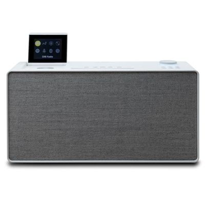 Sistema de música Pure Evoke Home All-In-One para el hogar (Radio Dab+/UKW, Radio por Internet, Podcasts, Spotify Connect, Bluetooth, CD y un Potente Sonido estéreo de 100 vatios), Blanco algodón