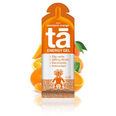 TA ENERGY - Gel Energétique - Mandarin Orange x24 - Energie - Sodium - BCAA - Antioxydants - Idéal pendant les activités sportives 133Kcal