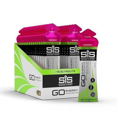 Science in Sport Go Isotonic Energy Gel with Electrolyte, Gels for Running/Cycling, Rasberry, 60 ml (30 Pack)