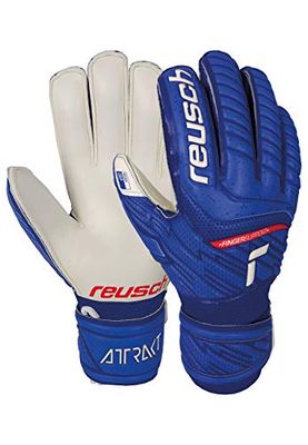 Reusch Unisex målvaktshandskar Attrakt Grip Fingerstöd med praktiskt fingerskydd Djup blå/Vit, 5,5, 4060485281703
