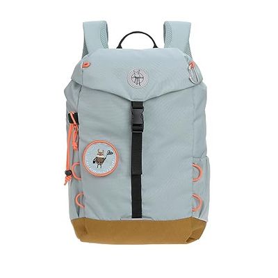 LÄSSIG Sac à Dos de randonnée pour Enfants Sac à Dos avec Sangle de Poitrine Bretelles rembourrées Hydrofuge, 14 litres/Big Outdoor Backpack Blue Clair