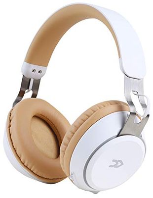 Avenzo - Auriculares Inalámbricos, Modelo AV-HP2001W, con Bluetooth, con Asistente de Voz, Función Manos Libres, Auriculares con Micrófono, Auriculares Inalámbricos Diadema, Color Blanco