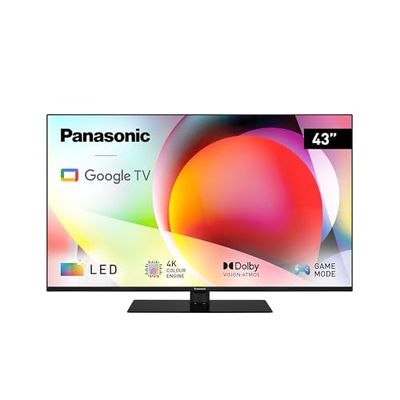 Panasonic TN-43W70AEZ, Serie W70 43 inch 4K Ultra HD LED Smart TV, 2024, Google Assistant, Chromecast, Dolby Vision & Atmos, Game Mode, Bluetooth, Per un' Esperienza Visiva Ottimale
