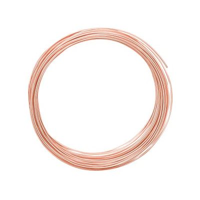 Vaessen Creative Aluminium Craft Wire 32.8 ft (10 m) x 0.04" (1 mm) Orange Copper - Flexible Metallic Wire for Crafting, Flower Arranging, Jewellery Making and Modelling