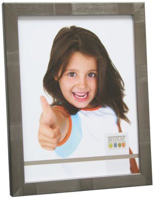 Deknudt Frames S43ND1-13.0X13.0 Cadre Photo avec Motif Ligné Version Fin du S876D1 Bois Argenté 13 x 13 cm