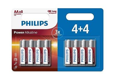 PHILIPS LR6P8BP/10 - Power Alkaline Bateria - 4 pilhas - Non-recarregável - 1,5 V
