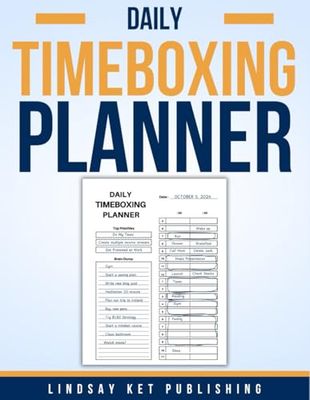 Daily Timeboxing Planner: Undated Hourly & Goal Setting Productivity Organizer with Time Blocking for Focus & Success (120 Days, A4)