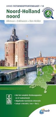 Noord-Holland North bicycle junction maps: Alkmaar, Enkhuizen, Den Helder (ANWB Fietsknooppuntenkaart (14)): 1:100 000 (Knooppuntkaarten)