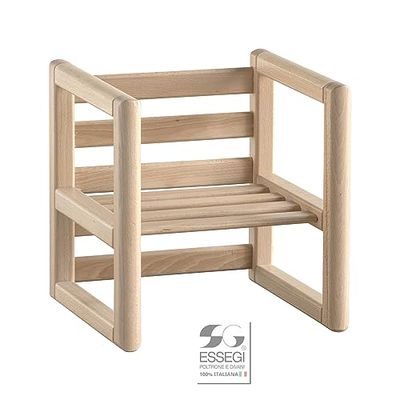 ESSEGI Chaise Montessori, Hêtre, Bois Naturel, 9 Mois