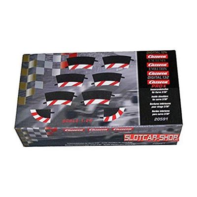 Carrera - Carros, Disney, Pixar borda interior para curva de 2/30° (6), peças finais (2), multicolorido, 10 x 10 x 10 cm (20020591)