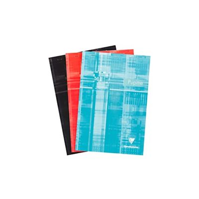 Clairefontaine - Ref 6152C - Head Stapled Pads (80 Sheets) - A4 Size, Squared Ruling, 90gsm Brushed Vellum Paper, Laminated Card Cover - Assorted Colours (Pack of 5)