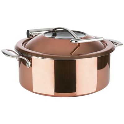 APS 12335 Chafing Dish, 4 pezzi, Ø 30,5 cm, altezza 17,5 cm, acciaio inox 18/8, effetto rame