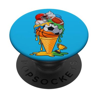 Gráfico de verano del cono de helado deportivo PopSockets PopGrip Adhesivo