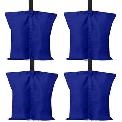 ABCCANOPY 4 stuks tuinhuisje gewichtzakken industriële kwaliteit zware dubbel gestikte zandzakken, beengewichten voor pop-up tuinhuisje, terrasparaplu, tuinmeubilair (blauw)