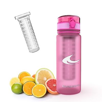 Daikoku - Bottiglia Sportiva d'Acqua da 500 ML | Senza BPA | Antisperimento | Ergonomica e Resistente agli Urti | Ideale per Sport e Attività all'Aperto | Rosa | 500 ML