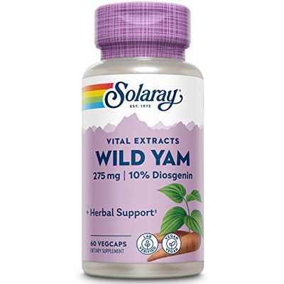 Solaray Wild Yam 275mg | Ñame Silvestre | 60 VegCaps
