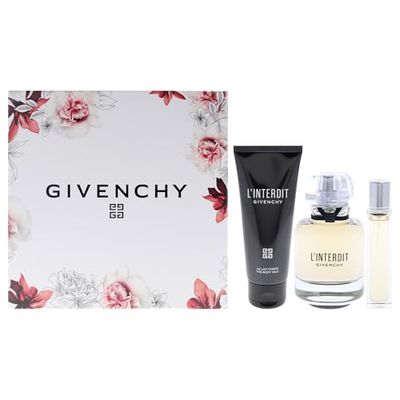 LInterdit by Givenchy for Women - 3 Pc Gift Set 2.7oz EDP Spray, 0.42oz EDP Spray, 2.5oz Body Milk