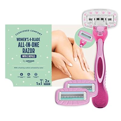 by Amazon Women's All-in-One 4 Blade Razor + 2 Refills