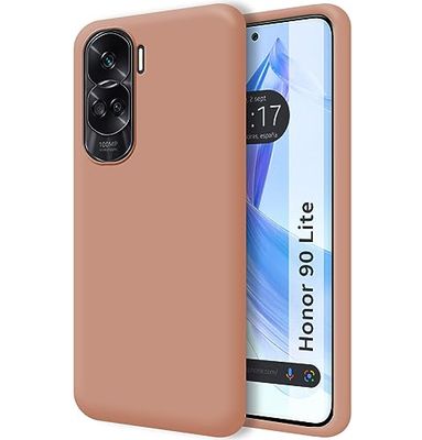 Custodia in silicone liquido ultra morbido per Huawei Honor 90 5G colore rosa
