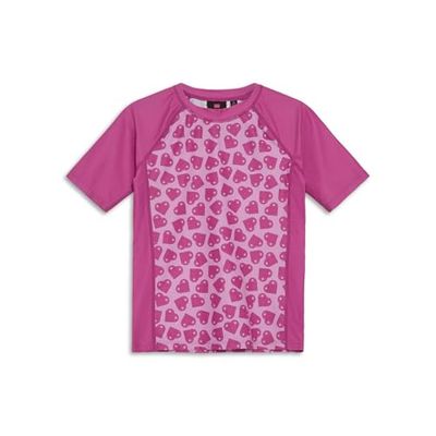 Kabooki Lwagan 313-Swim T-Shirt S/S Maglietta Rash Guard, Colore: Rosa, 9 Anni Unisex-Adulto