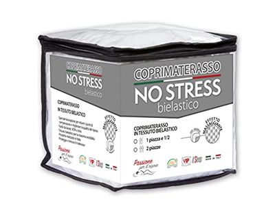 V.I.P. VERY IMPORTANT PILLOW V.I.P. Jacquard Mattress Protector Bi-Elastic No Stress Relaxing Massage Effect Protection Made in Italy, White, 125 x 200 cm, Fabric