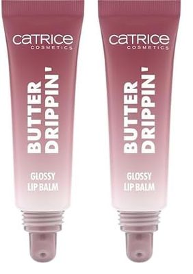 Catrice Cosmetics Bálsamo labial brillante Butter Drippin' Glossy Lip Balm, hidratar/humectar, cuidado, brillante, rociado, 10 ml (Paquete de 2)