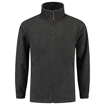 Tricorp 301002 casual fleece jas, 100% polyester, 320 g/m², antraciet gemêleerd, maat S