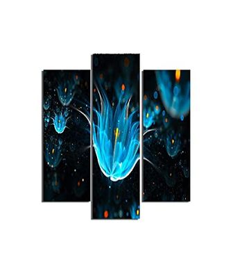 Homemania HM203MDF232 Cuadro - Flores - Naturaleza, MDF, Multicolor, 57 x 0.3 x 60 cm, Set de 3 Piezas