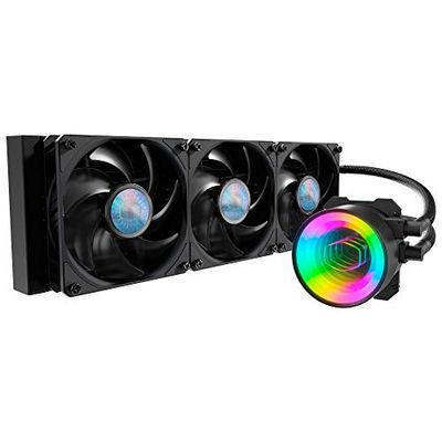 Cooler Master MasterLiquid ML360 Mirror ARGB Refroidisseur de liquide CPU AIO à boucle fermée, pompe ARGB miroir, radiateur 360°, triple SickleFlow 120 mm, pompe à double chambre 3e génération pour