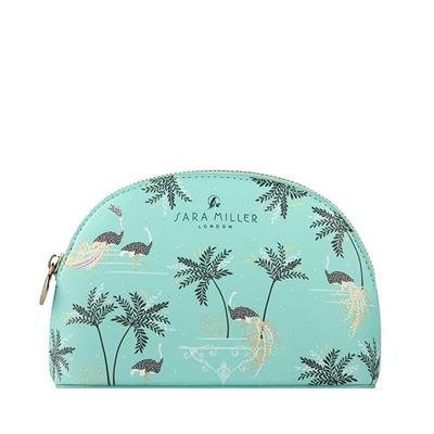 Sara Miller London Cosmetic Bag, Small Toiletry Bag for Make-Up Essentials, Vegan Leather, Travel Organiser for Women, Zipper Pouch, Beauty Gift for Her, Cruelty and Vegan Friendly