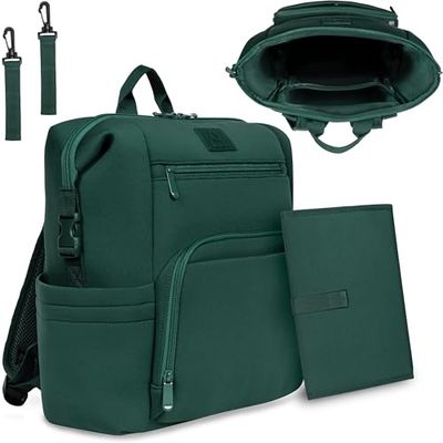 lionelo Cube Changing bag Backpack with 12 pockets, including a Thermal pocket and changing mat, Conveniently Attach to Pushchair with Straps, Lightweight, Multifunctional, Waterproof