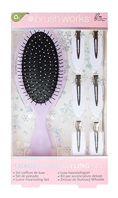 Brushworks Luxury Purple Hair Styling Set, Pink, One Size