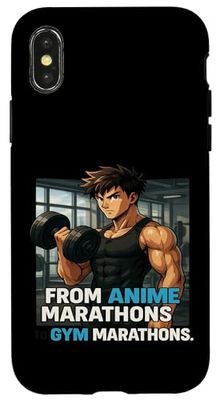 From Anime Marathons to GYM Marathons Coque pour iPhone X/XS