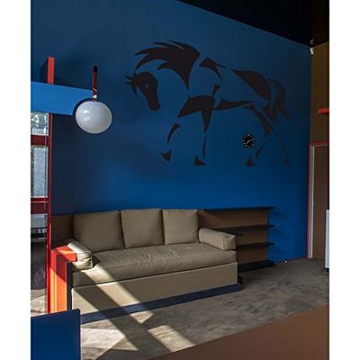 Tatoutex Stickers Cheval Tribal - Bleu Foncé, L 198cm x H 110cm
