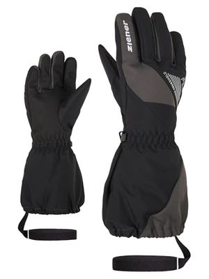 Ziener Guanti da sci LAILACO per bambini | impermeabili, senza PFC, grafite, 4