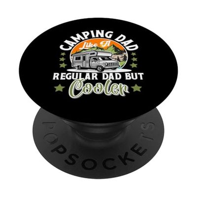 Camping papá camper padre camper día del padre PopSockets PopGrip Adhesivo