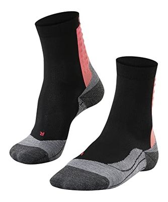 FALKE Achilles W So lyocell hilo funcional protege el tendón de aquiles 1 par, Calcetines para correr Mujer, Negro Black 3008, 39-40