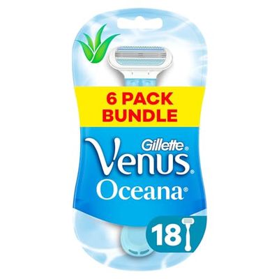 Gillette Venus Oceana , 6x3 Pack Women's Disposable Razors ( 18 Razors)