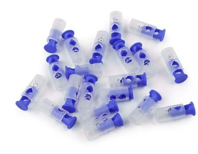 cyclingcolors 10x Terminale Fermacorda Colorati Abbigliamento Rotondi plastico Stop cordone Chiusura Regolabile Cordino Elastico Scarpe Zaini Tenda Campeggio, Blu