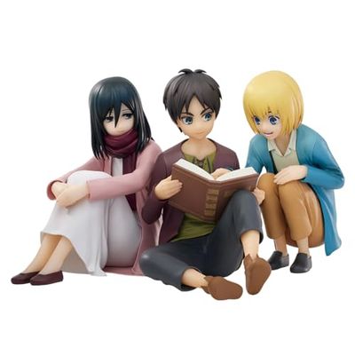 Ichibansho Figure - L'attacco dei giganti - Statua da collezione Eren Jaeger & Mikasa Ackermann & Armin Arlert (Rumbling), Spiriti Bandai