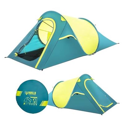 Avilia Campingtent voor 2 volwassenen: ideaal voor lange reizen of in de natuur, omdat hij gemakkelijk te vervoeren is, waterdicht en eenvoudig te monteren, van robuuste en duurzame materialen