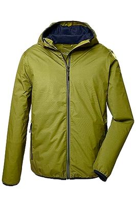 killtec Uomo Giacca funzionale con cappuccio, giacca outdoor ripiegabile KOS 258 MN JCKT, pistachio, M, 41366-000