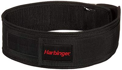 Harbinger Nylon Hefsteun Riem, Gewichtheffen Accessoire, Duurzaamheid, Zwart, L