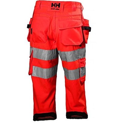 HELLY HANSEN TRABAJO Helly Hansen Wokrwear, Unisex, Hv Rojo/carbón, C58-Waist 41"