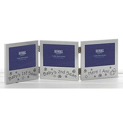 Shudehill Baby - Moldura tripla com ultrassom (12,7 x 7,6 cm), cor prateada
